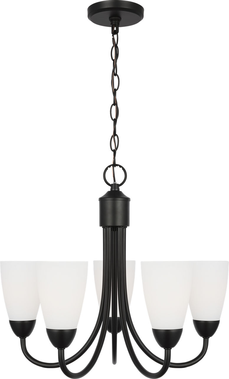 Seville Five Light Chandelier Midnight Black Bulbs Inc