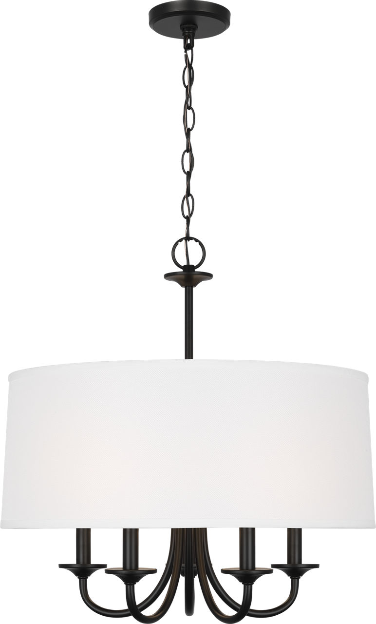Seville Five Light Shade Chandelier Midnight Black