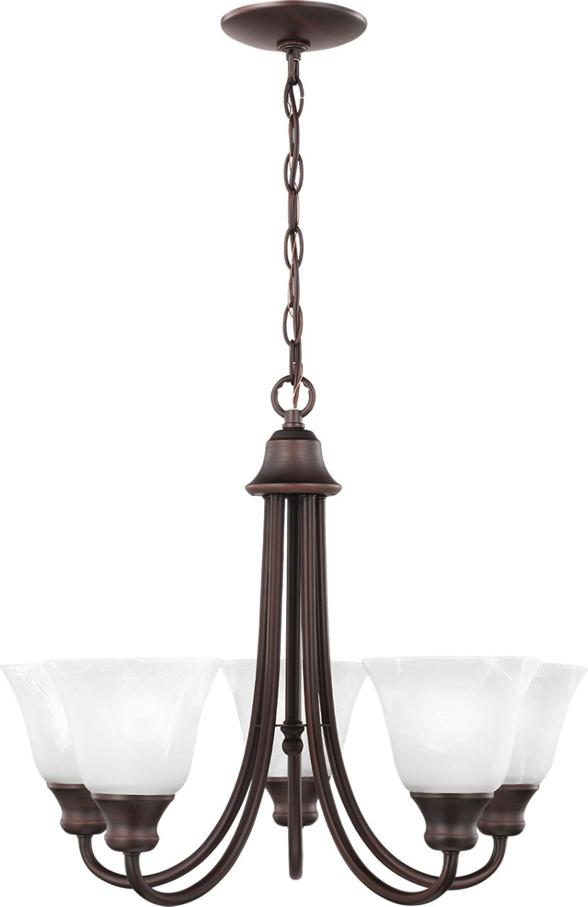 Windgate Five Light Chandelier Bronze Bulbs Inc