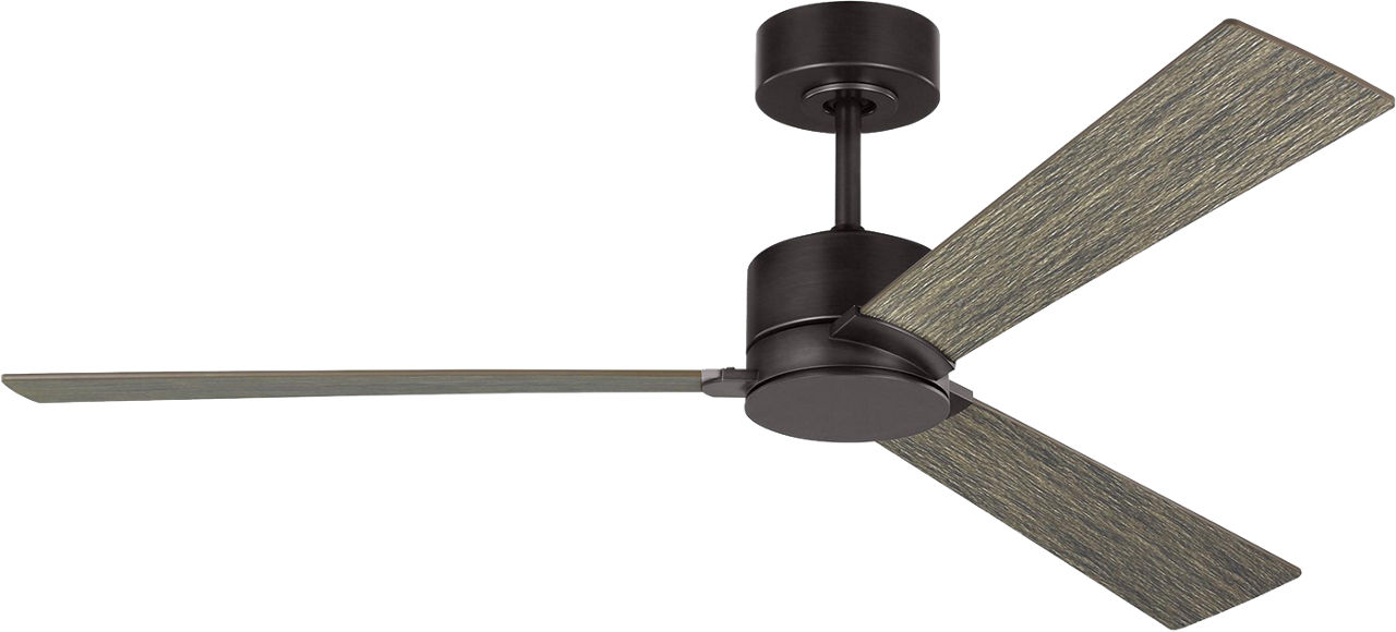 Rozzen 52 Ceiling Fan in Aged Pewter with Light Grey Weathered Oak Blades
