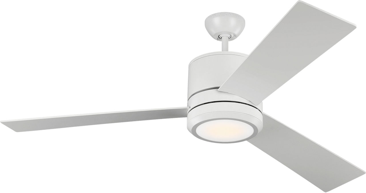 Vision 56 LED Ceiling Fan in Matte White with Matte White Blades and Light Kit