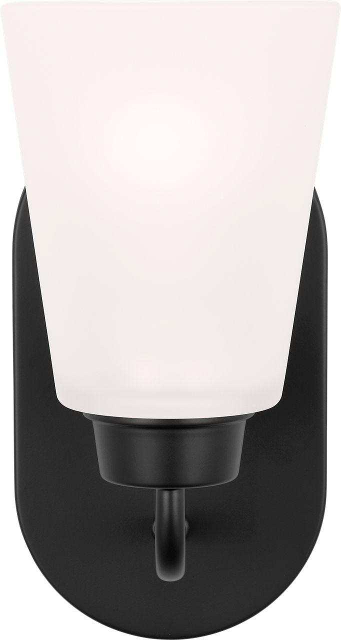Kerrville One Light Wall / Bath Sconce Midnight Black Bulbs Inc