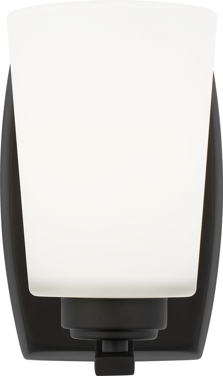 Franport One Light Wall / Bath Sconce in Sconce Midnight Black Bulbs Included