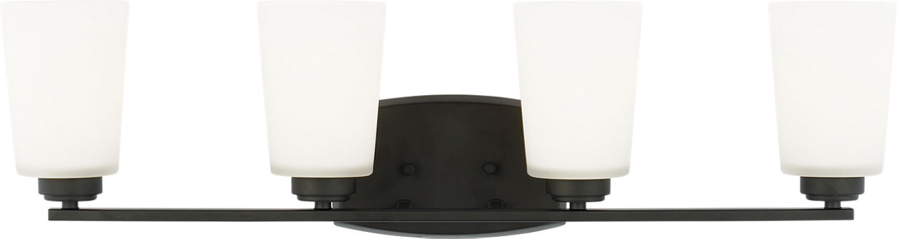Franport Four Light Wall / Bath Sconce in Midnight Black Bulbs Included
