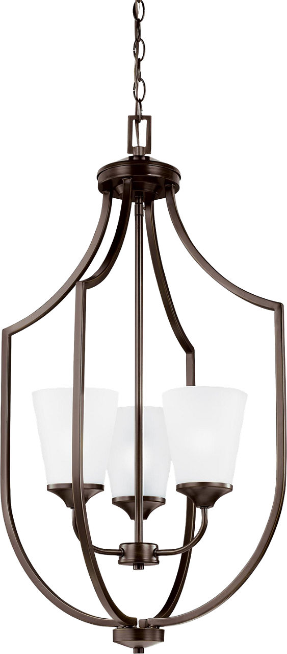 Hanford Three Light Hall / Foyer Bronze Bulbs Inc