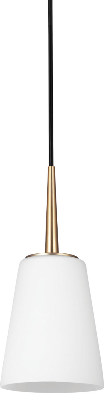 Driscoll One Light Mini-Pendant Satin Brass