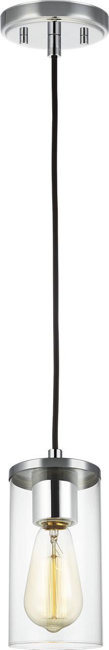 Zire One Light Mini-Pendant in Chrome Bulbs IIncluded