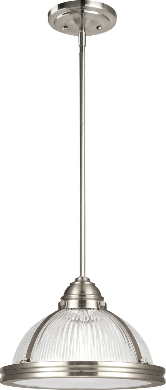 Pratt Street Prismatic One Light Pendant Brushed Nickel