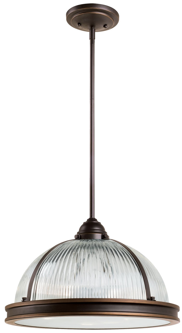 Pratt Street Prismatic Three Light Pendant in Autumn Bronze Bulb(s) Not Included