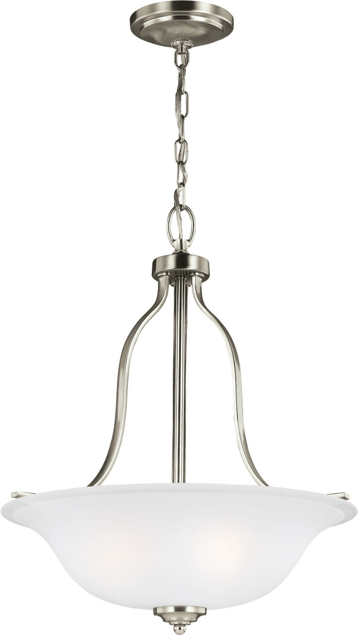 Emmons Three Light Pendant Brushed Nickel