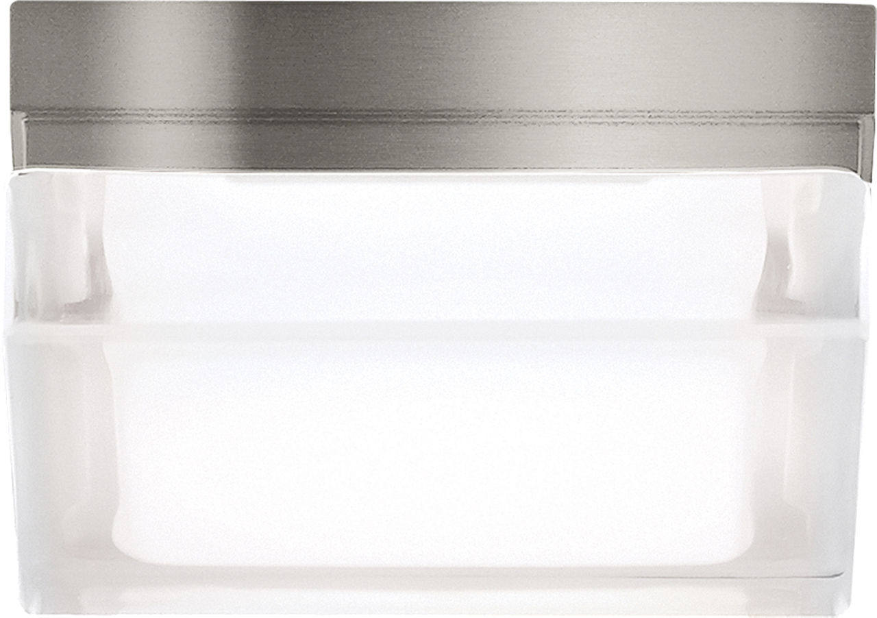 Boxie Small Flush Mount Small Satin Nickel LED 3000K 90 CRI3000k 120-277v