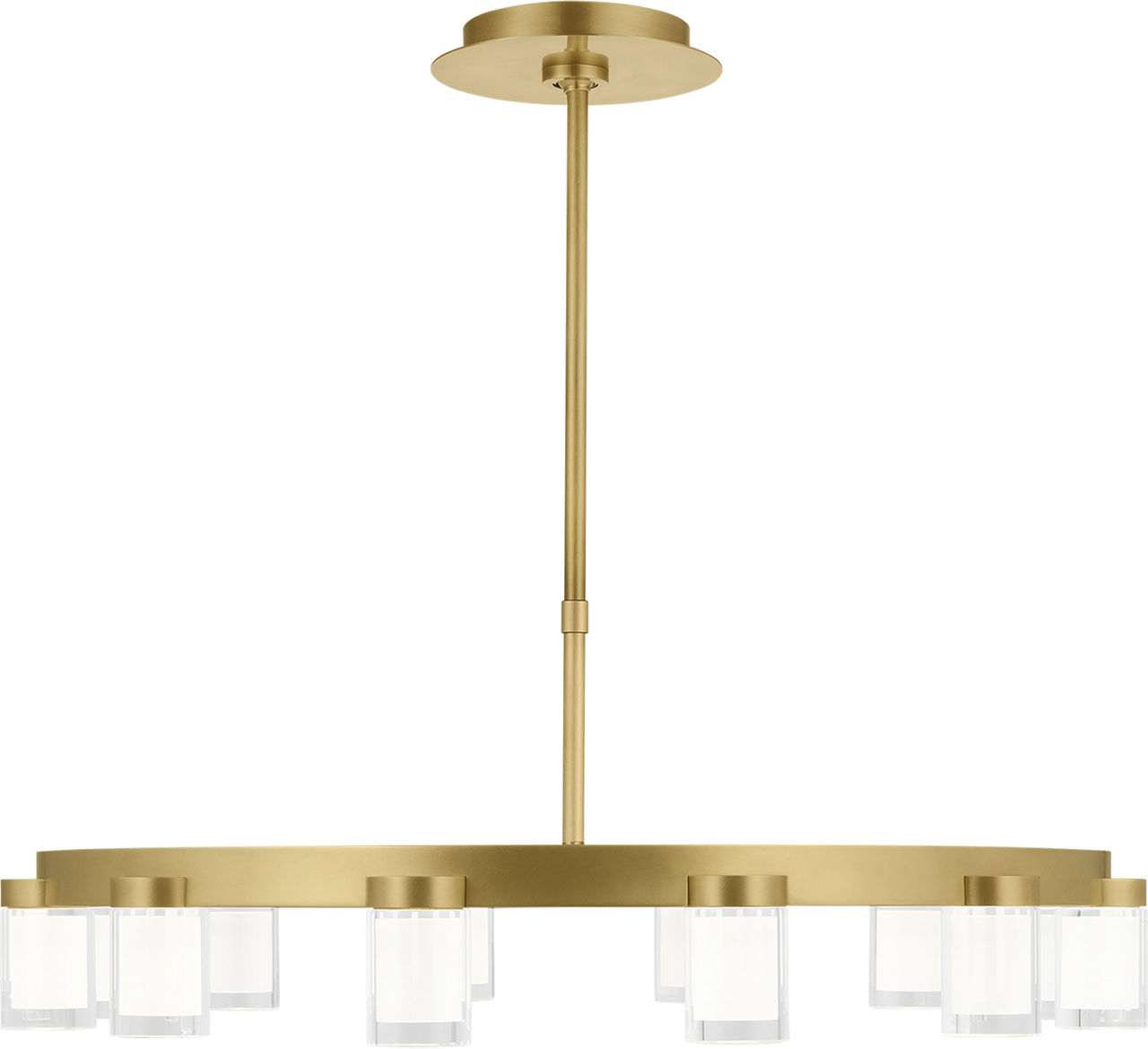 Esfera Medium Chandelier Natural Brass Integrated LED 2700K 90 CRI 277V