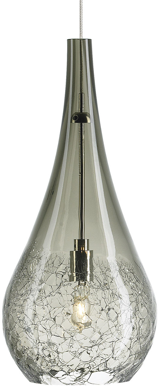 Seguro Pendant in Satin Nickel with Smoke glass FreeJack Bulb(s) Not Included
