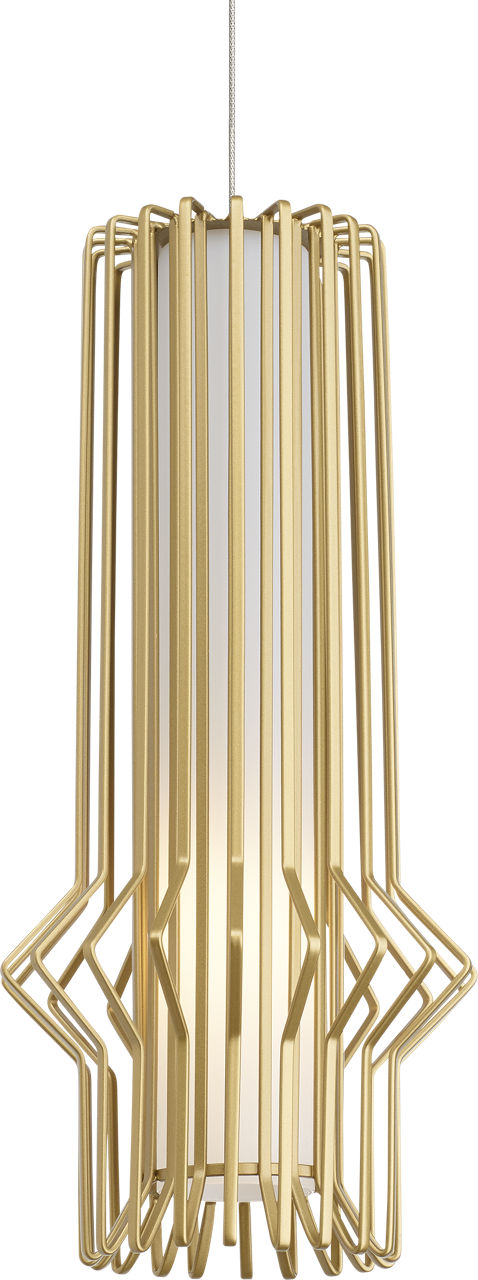 Syrma Mini Pendant in Satin Nickel with Satin Gold FreeJack Bulb(s) Not Included