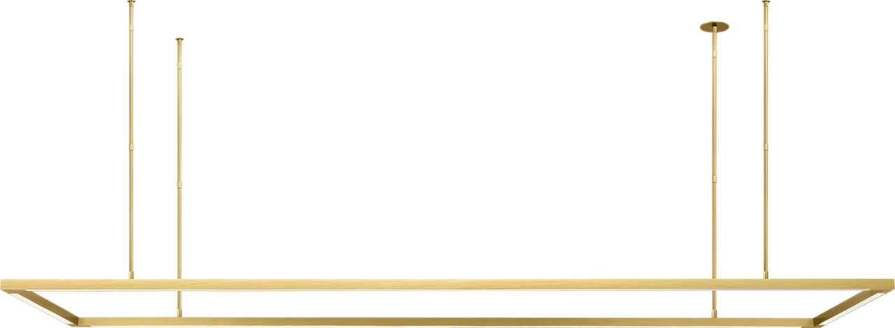 Stagger Halo 84 Linear Suspension Natural Brass Integrated LED 2700K 90 CRI 277V