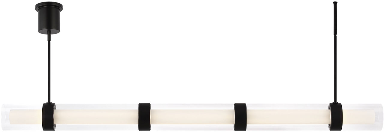 Wit Linear Suspension 5 Glass Black LED 90 CRI 3000k 120-277V