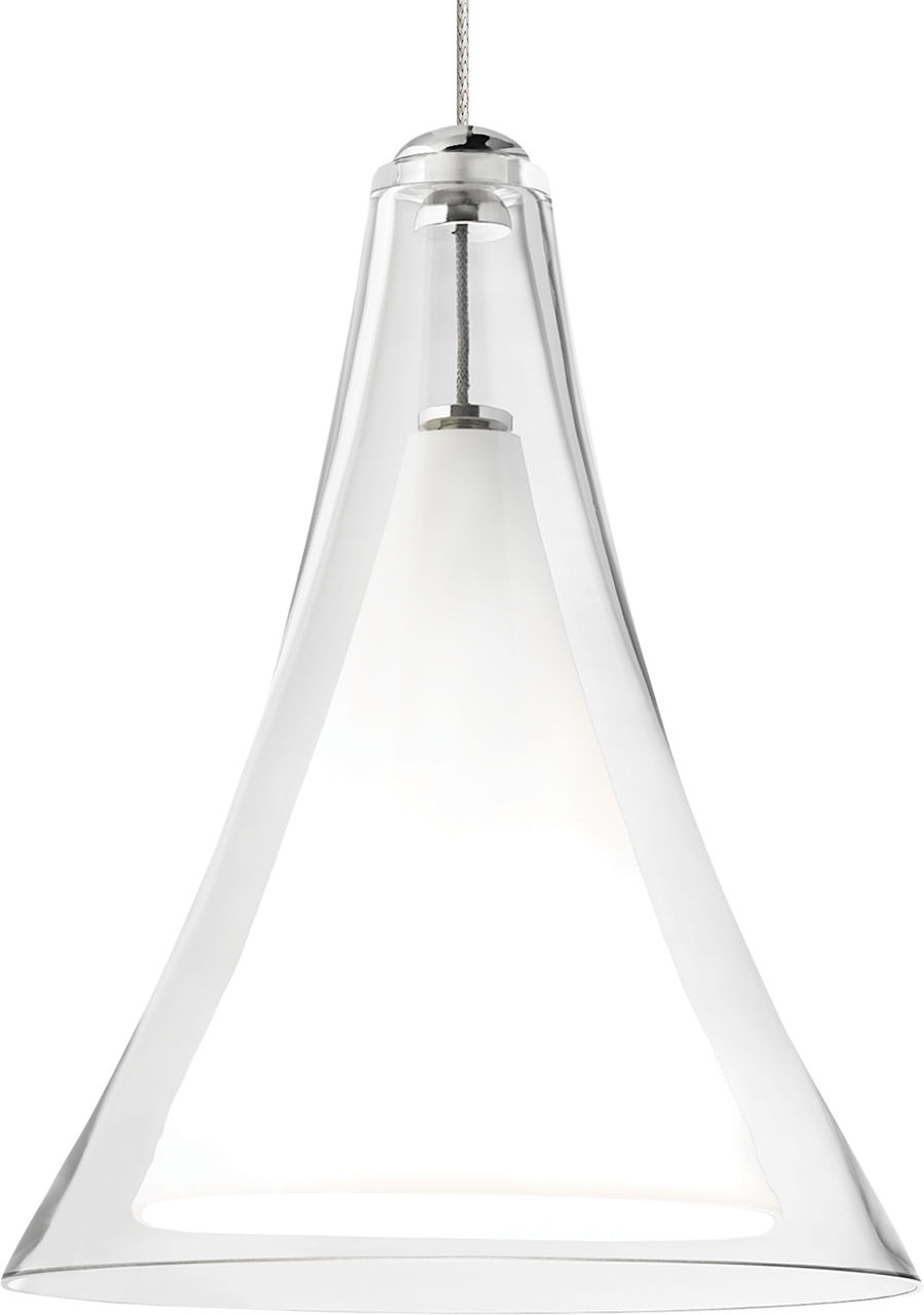 Melrose II Pendant in Satin Nickel with Clear Glass MonoRail Bulb(s) Not Included