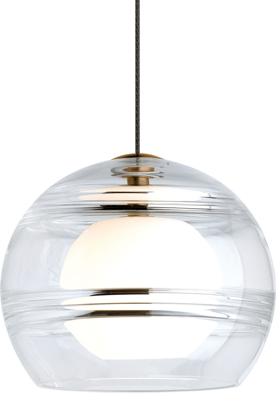 Sedona Pendant in Aged Brass with Clear MonoRail Bulb(s) Not Included