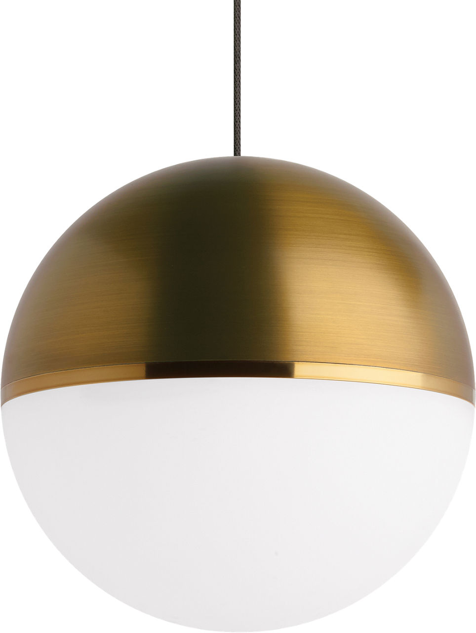 Akova Pendant in Satin Nickel with Aged Brass-Bright Brass Monopoint Bulb(s) Included