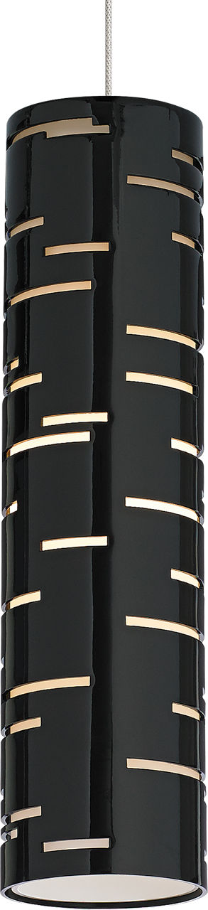 Revel Pendant in Satin Nickel with Gloss Black Monopoint Bulb(s) Not Included