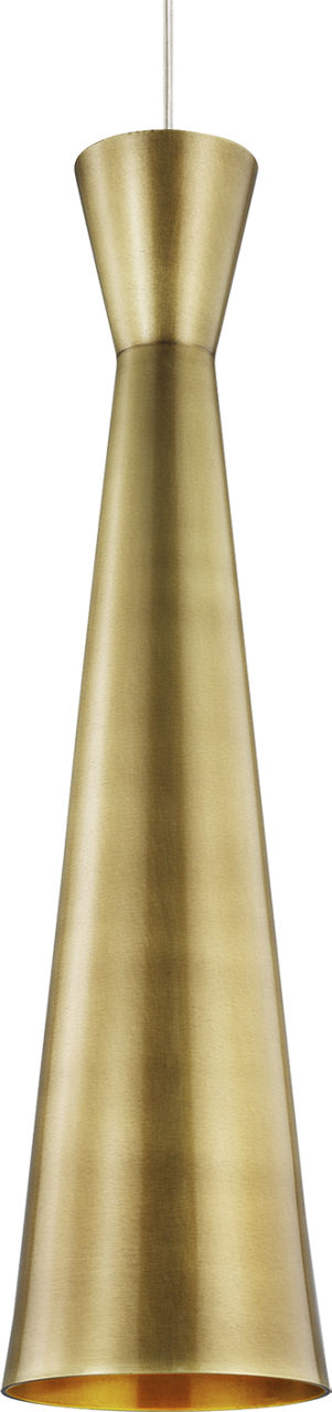 Windsor Pendant in Antique Bronze with Plated Brass Monopoint Bulb(s) Not Included