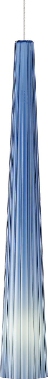 Zenith Large Pendant in Antique Bronze with Steel Blue Glass Monopoint Bulb(s) Not Included