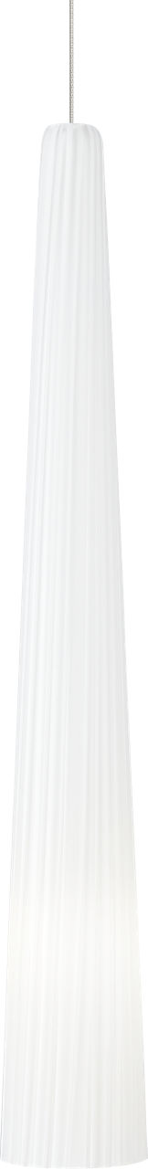 Zenith Large Pendant in Chrome with White Glass Monopoint Bulb(s) Not Included