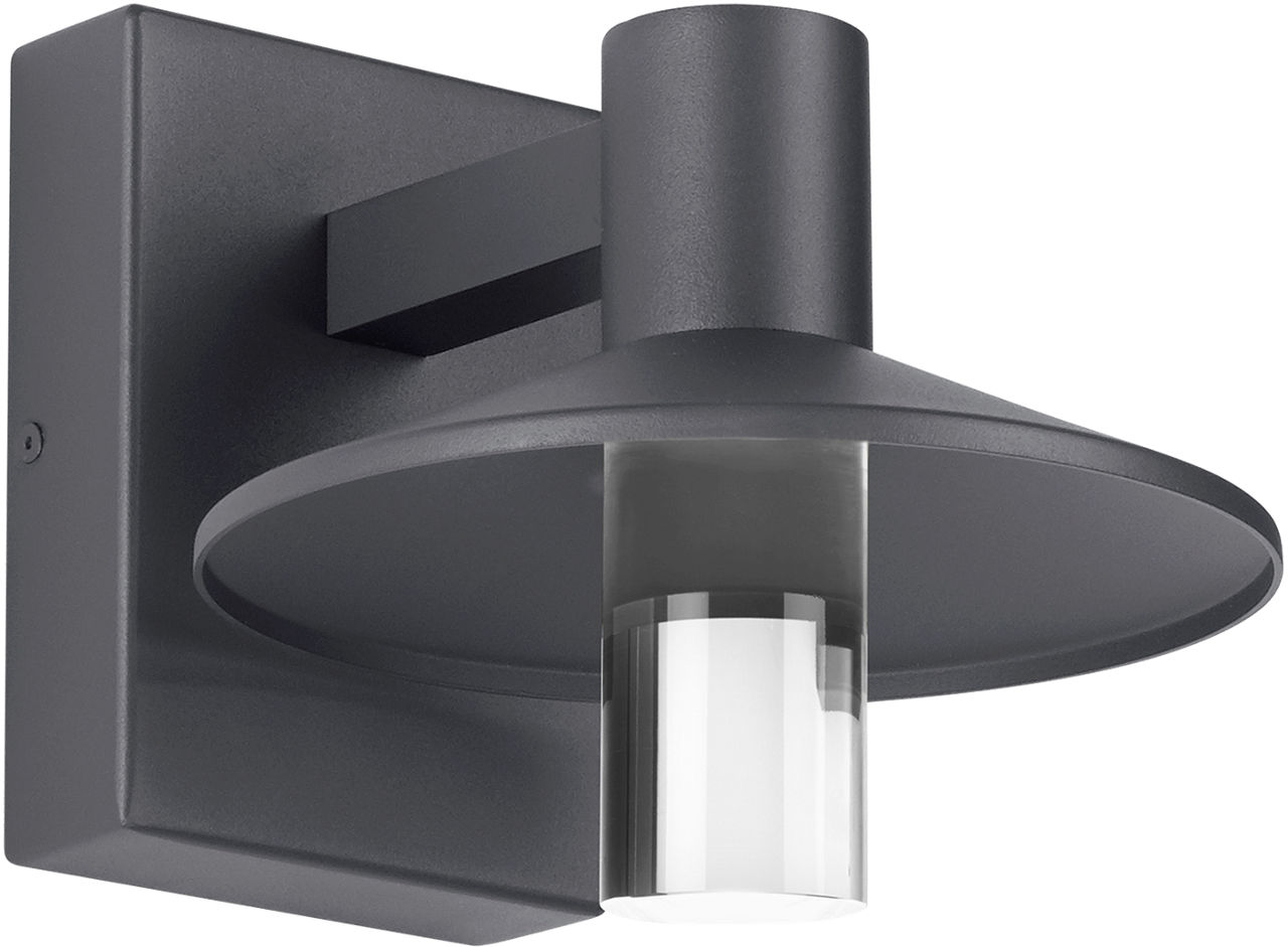 Ash 8 Outdoor Wall in Charcoal 3000K Cylinder Lens Button Photocontrol High Output