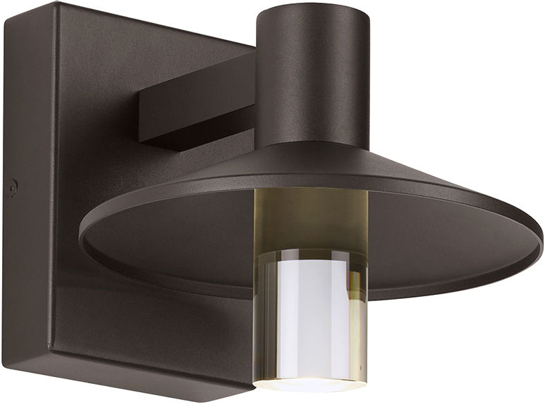 Ash 8 Outdoor Wall in Bronze 3000K Cylinder Lens High Output