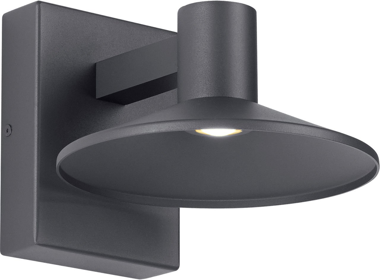 Ash 8 Outdoor Wall in Charcoal 3000K Dome Lens Surge Protection High Output