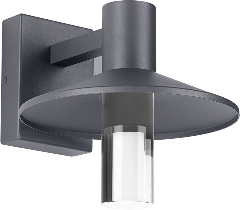 Ash 10 Outdoor Wall in Charcoal 2700K Cylinder Lens Low Output