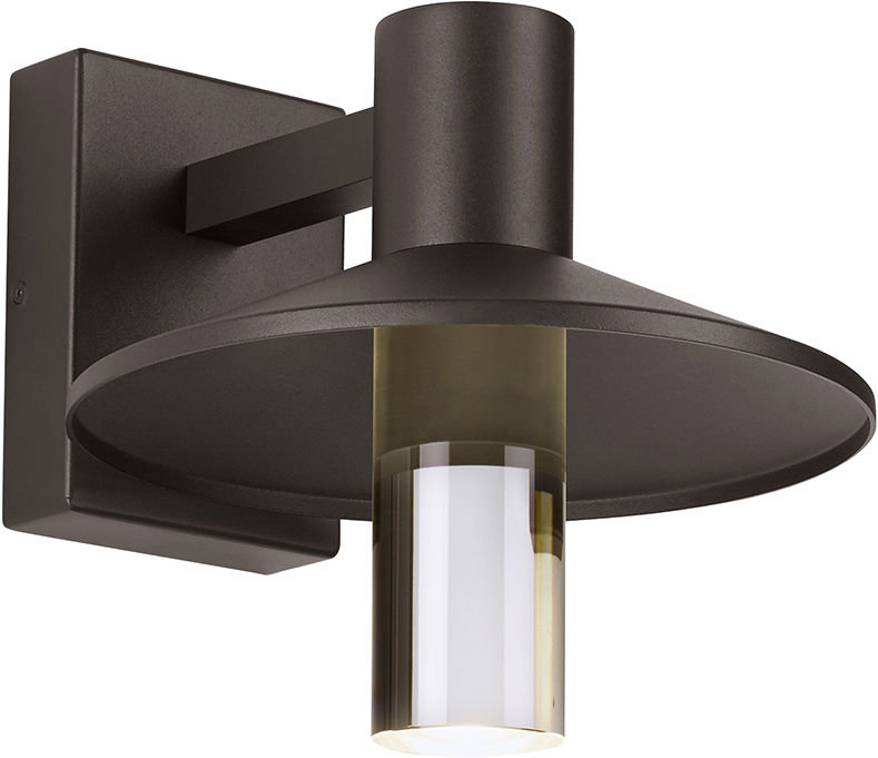 Ash 10 Outdoor Wall in Bronze 2700K Cylinder Lens Button Photocontrol + Surge Protection Low Output