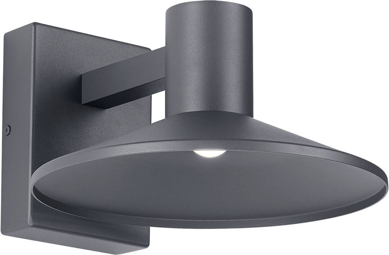 Ash 10 Outdoor Wall in Charcoal 3000K Dome Lens Low Output