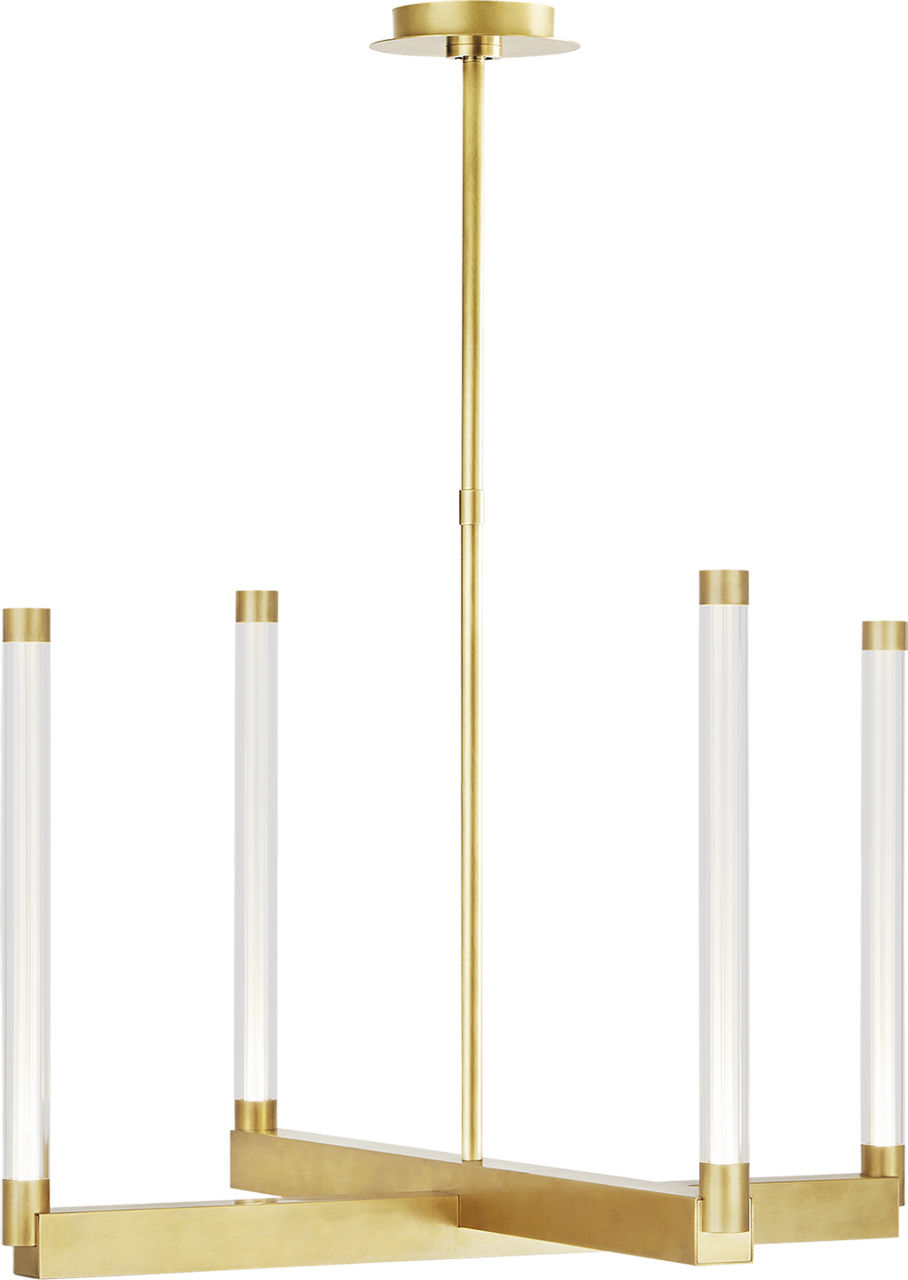 Phobos Medium Chandelier Natural Brass Integrated LED 2700K 90 CRI 277V