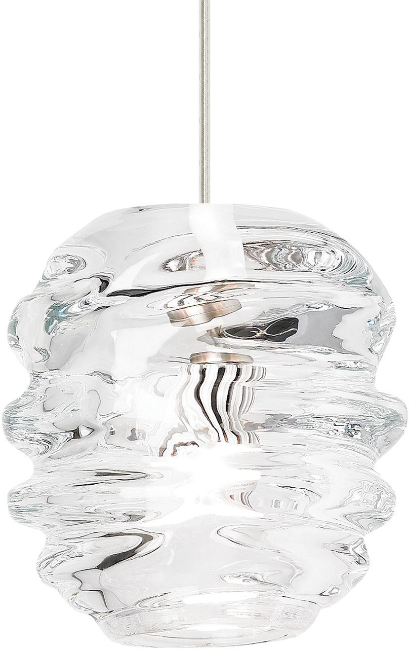 Audra Pendant in Satin Nickel with Clear Glass Bulb(s) Not Included