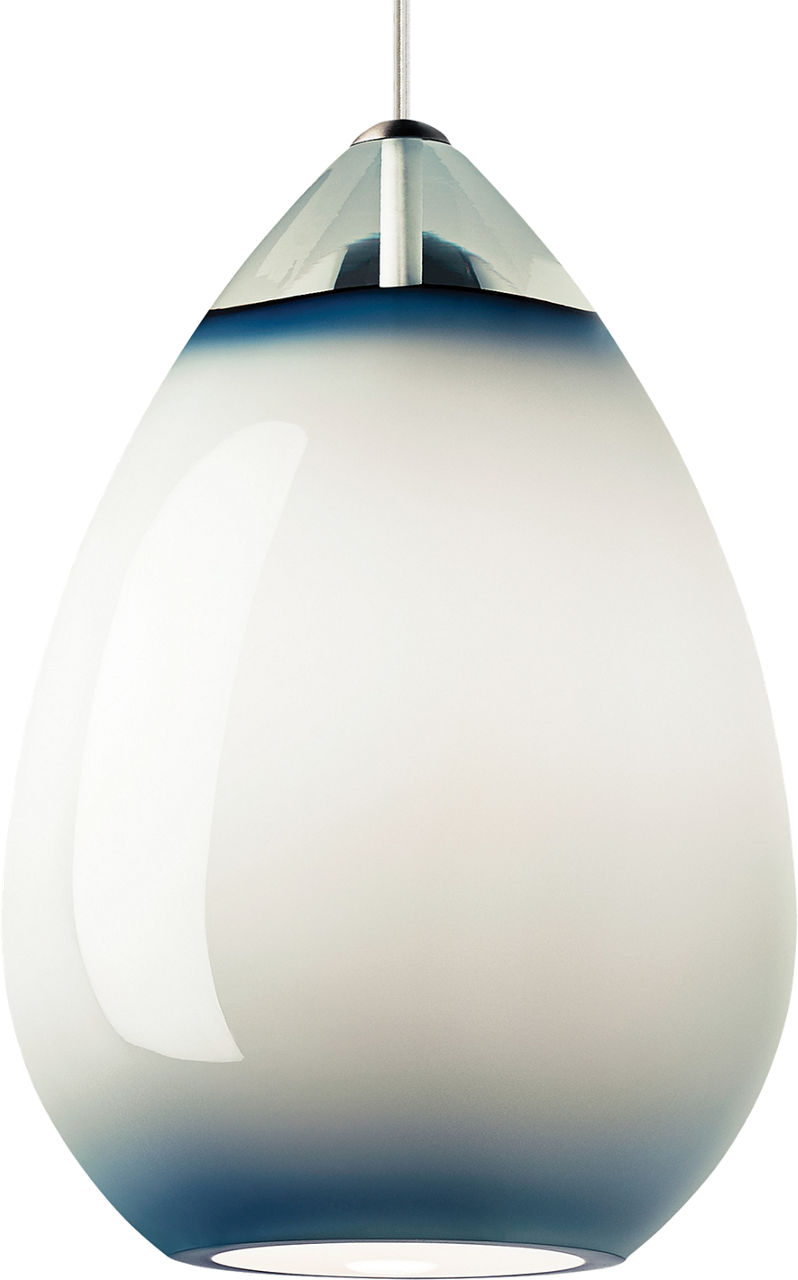 Alina Grande Pendant in Steel Blue White Bulb Not Included
