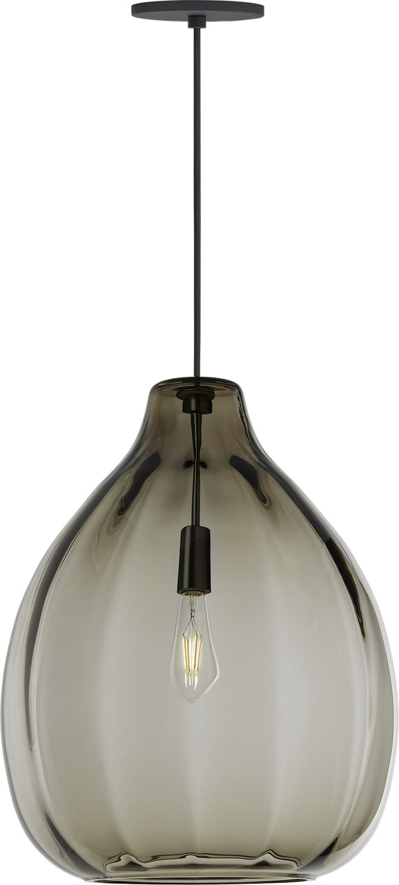 Harper Pendant in Smoke Black Bulb Not Included