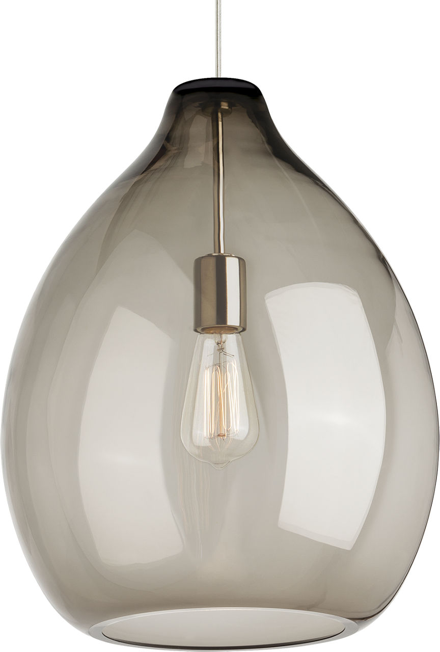Quinton Pendant Smoke Satin Nickel Bulb Not Included