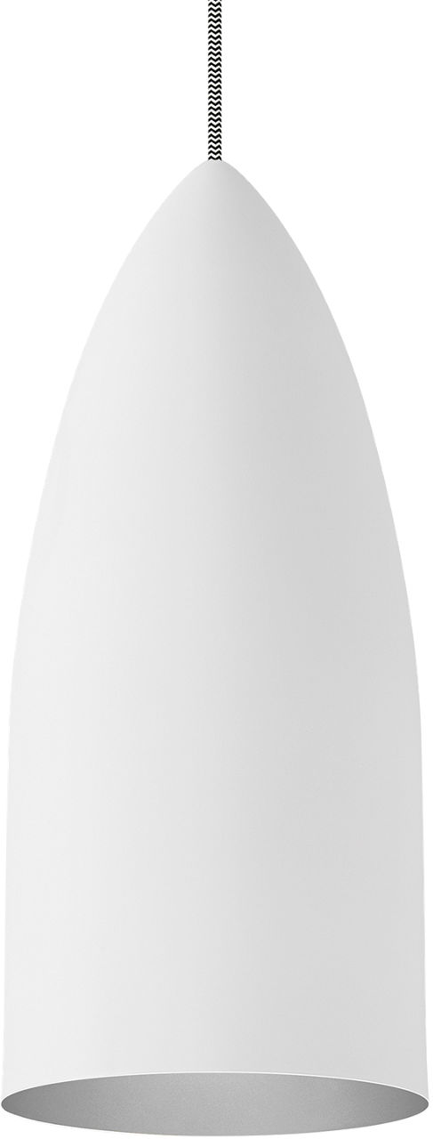 Signal Pendant in Rubberized White and Platinum Bulb(s) Included