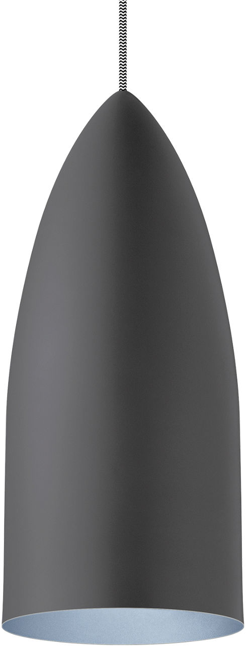 Signal Pendant in Rubberized Gray and Blue Bulb(s) Not Included