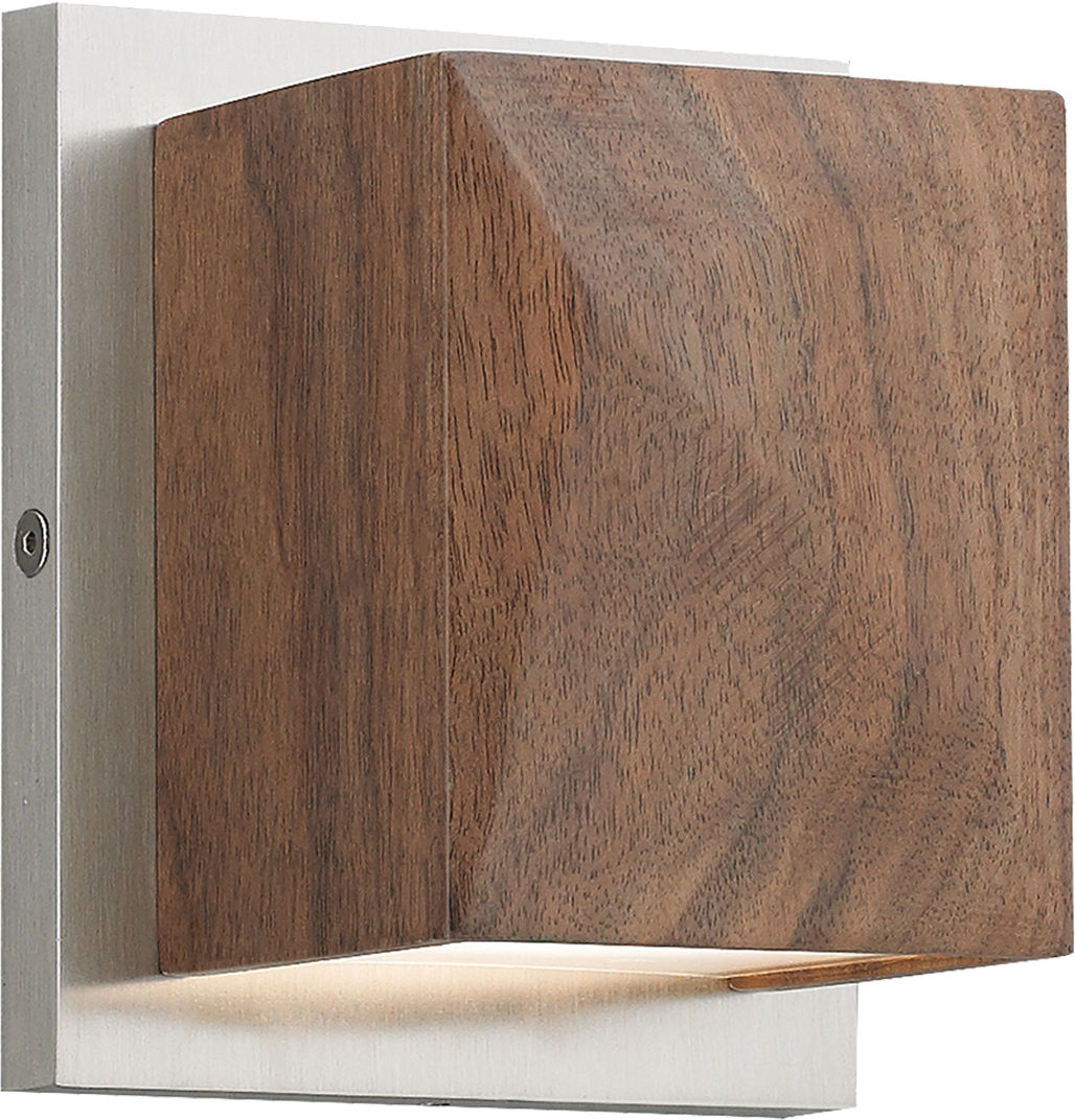 Cafe Wall walnut/Satin Nickel 3000K 90 CRI LED 3000k 120v