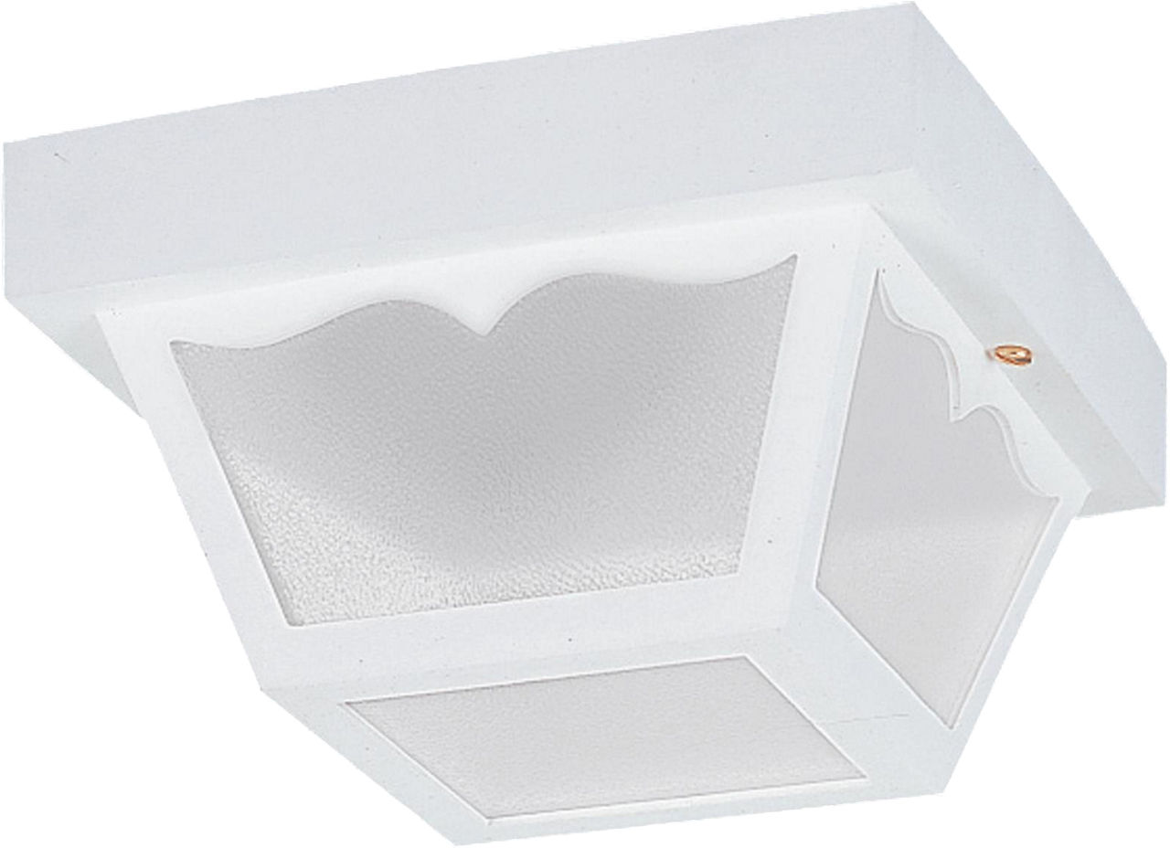 One Light Flush Mount White