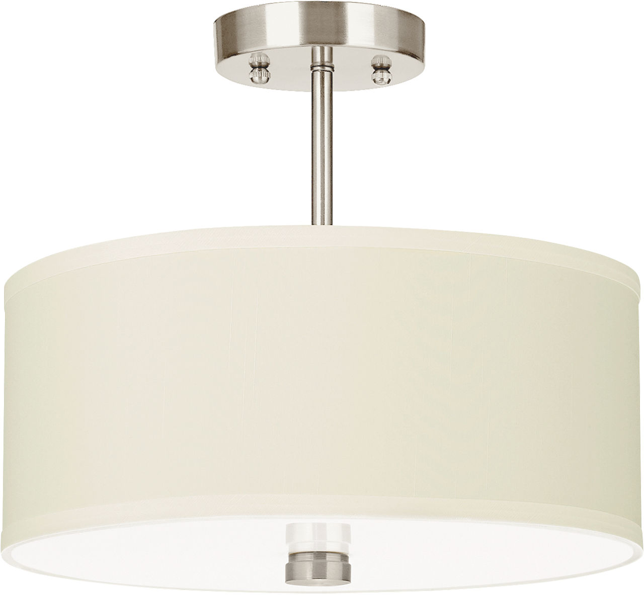 Dayna Two Light Flush / Semi-Flush Convertible Brushed Nickel Bulbs IIncluded