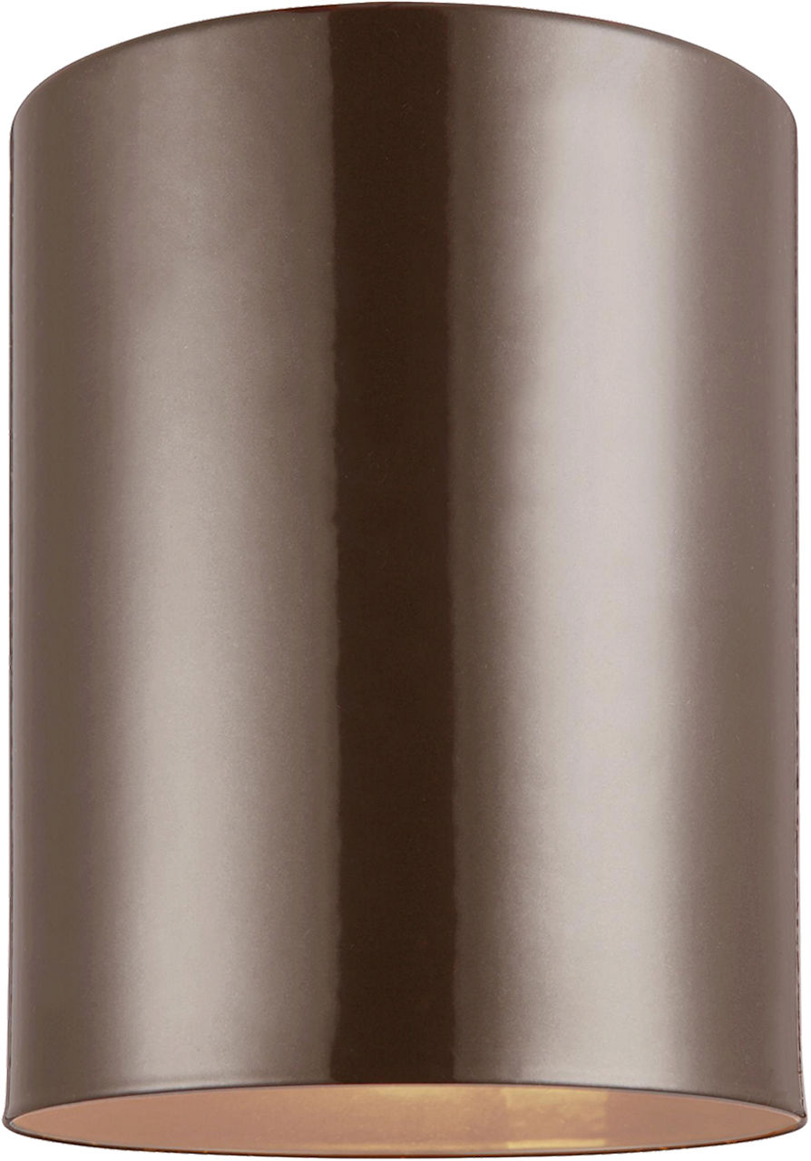 Cylinder 5" Flush Mount in Bronze Bulb(s) Included