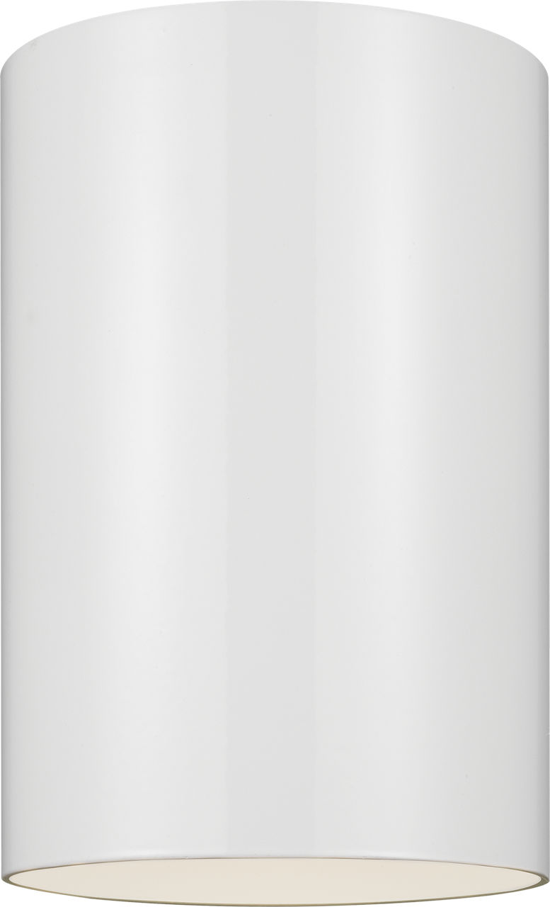 Cylinder 5" Flush Mount in White Dedicated LED