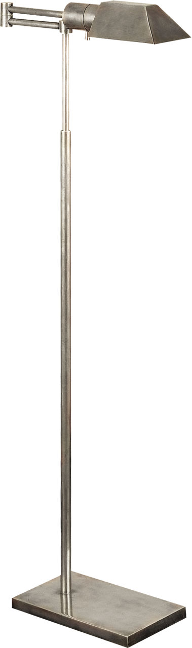 Studio Swing Arm Floor Lamp in Antique Nickel