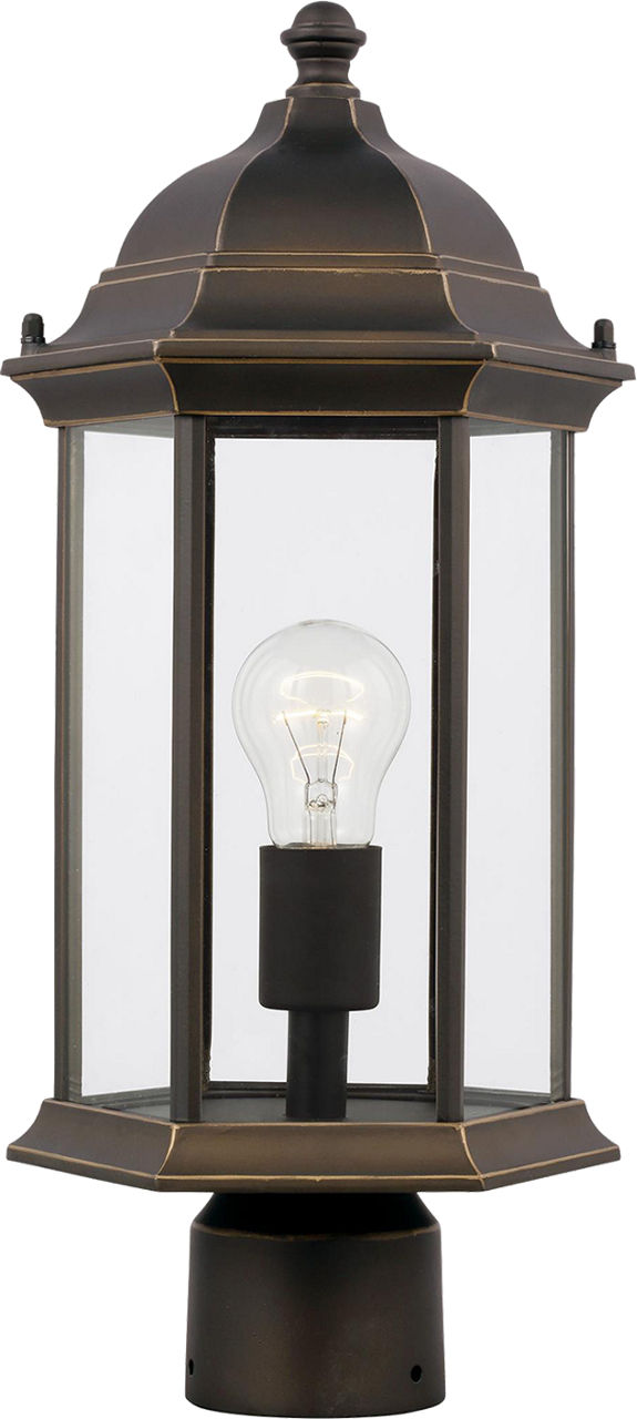 Sevier Medium One Light Outdoor Post Lantern Antique Bronze Bulbs Inc