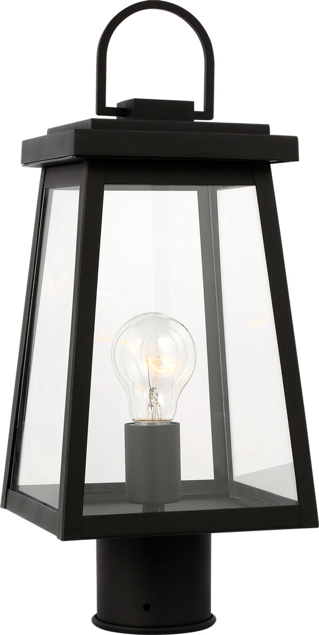 Founders Post Lantern in Black Frosted Bulb