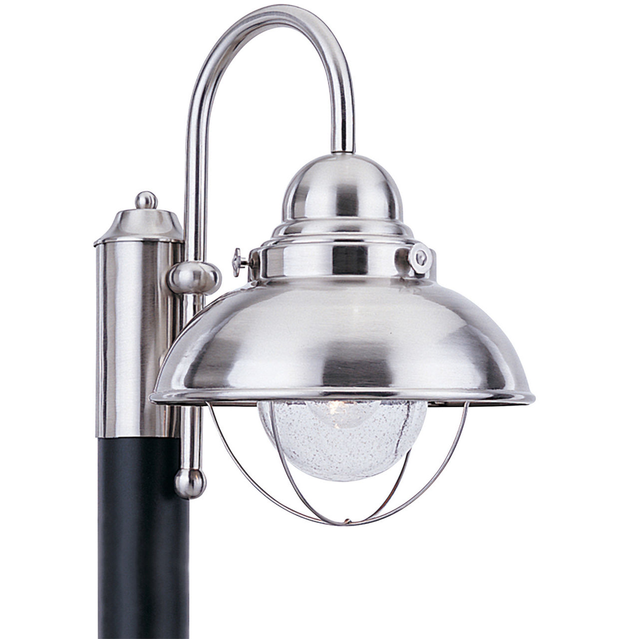 Sebring One Light Outdoor Post Lantern Brushed Stainless