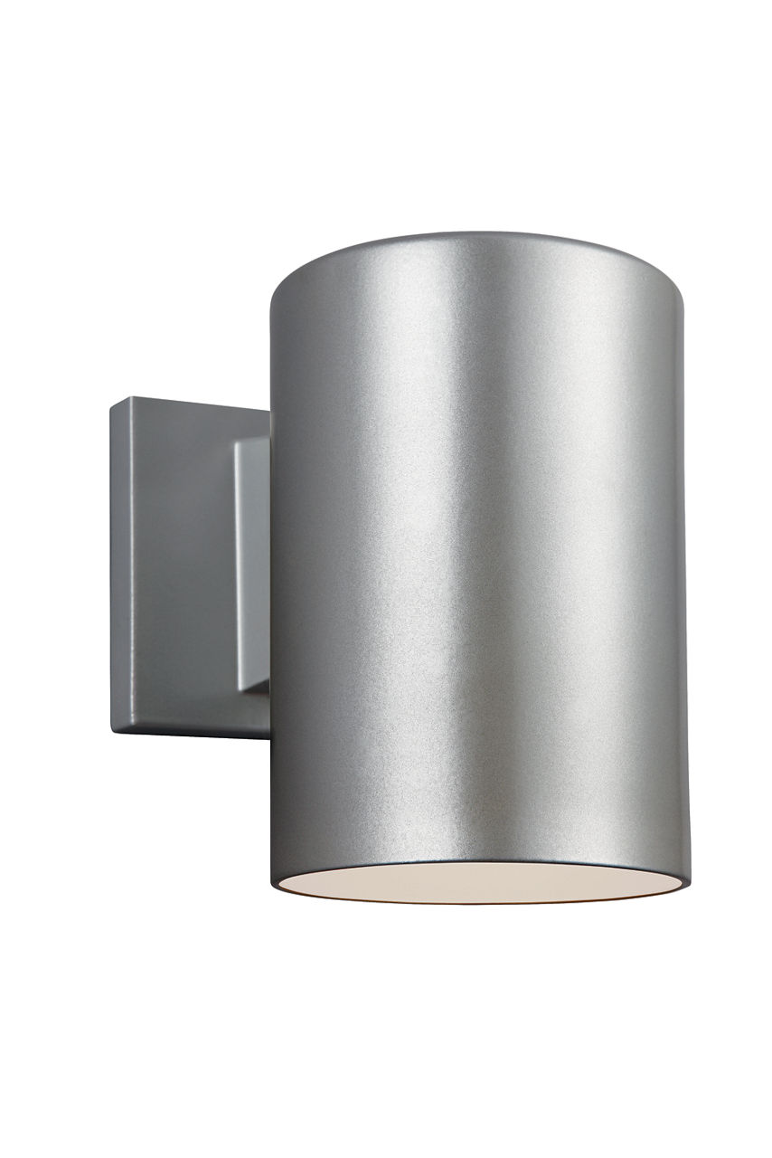Cylinder 5" Down Wall Lantern in Painted Brushed Nickel Bulb(s) Not Included